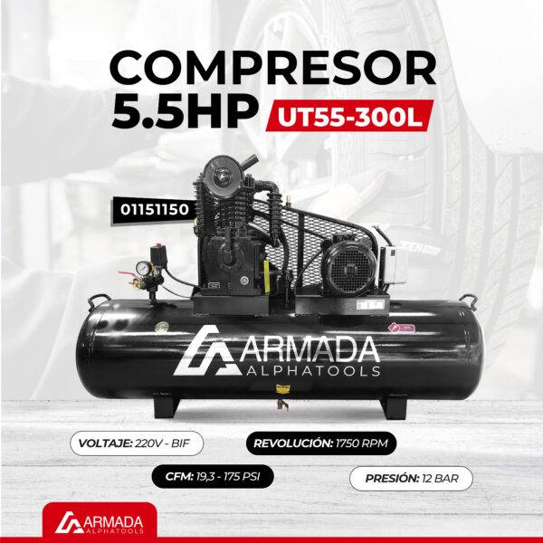 COMPRESOR 5.5HP (UT55-300L)