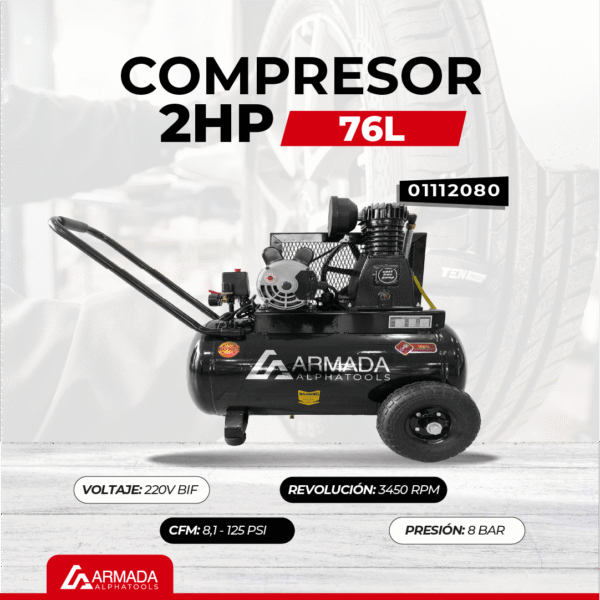 COMPRESOR 2HP (76L) INDUSTRIAL
