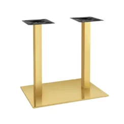 BASE BAR YY-A018 ACERO DORADO CUADRA DOBLE 72XB4X70CM