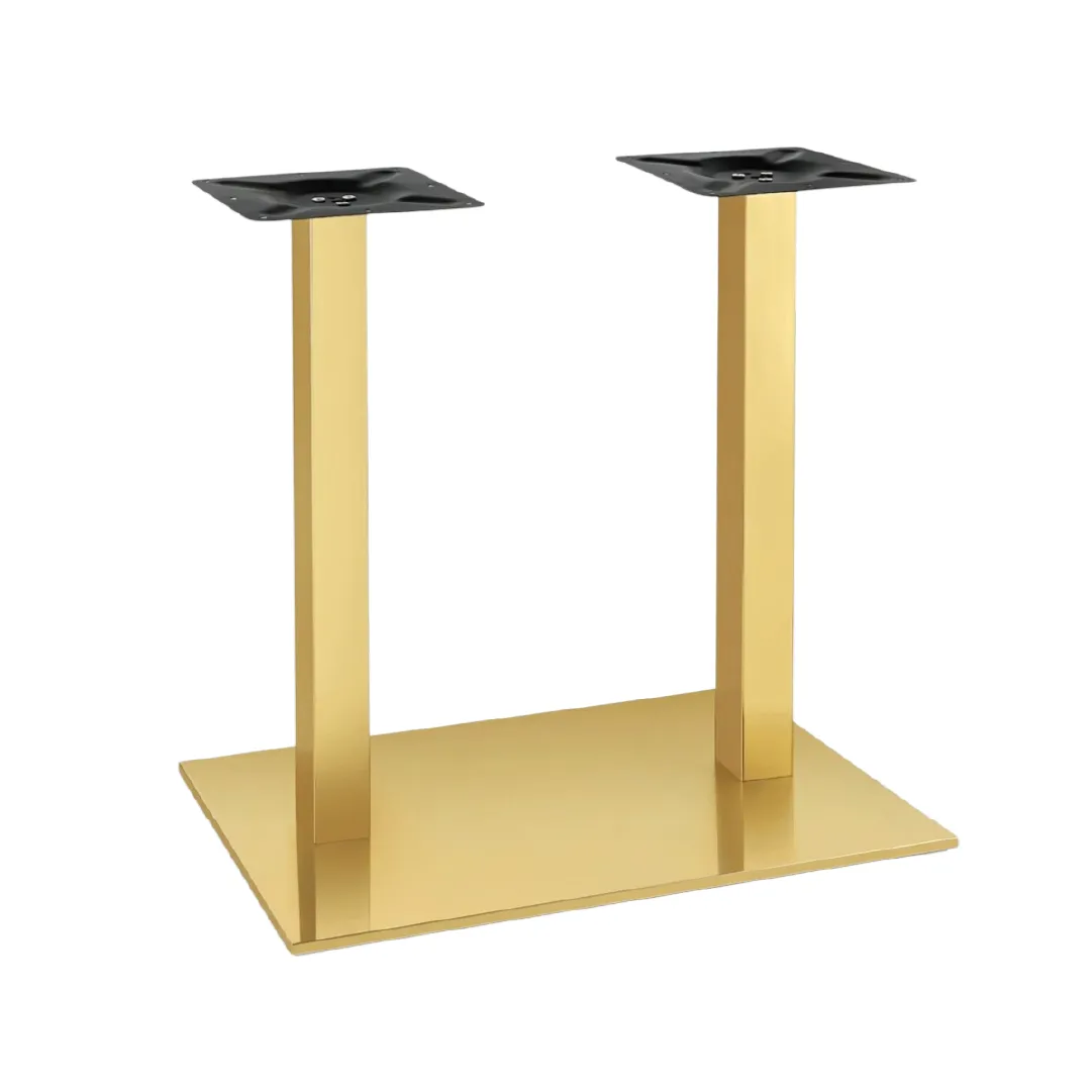 BASE BAR YY-A018 ACERO DORADO CUADRA DOBLE 72XB4X70CM