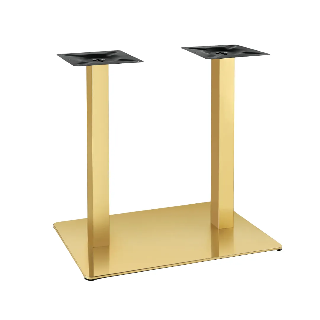 BASE BAR YY-A018-H ACERO DORADO CUADRADA DOBLE AJUSTABLE 72XB40X70CM