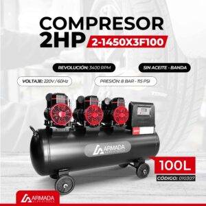COMPRESOR 2HP 100L (2-1450X3F100)