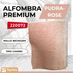 ALFOMBRA CAMINO PREMIUM-01 80CM PUDRA-ROSE 25MTS