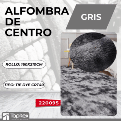 ALFOMBRA DE CENTRO TIE DYE GRIS 160X210CM CRT40