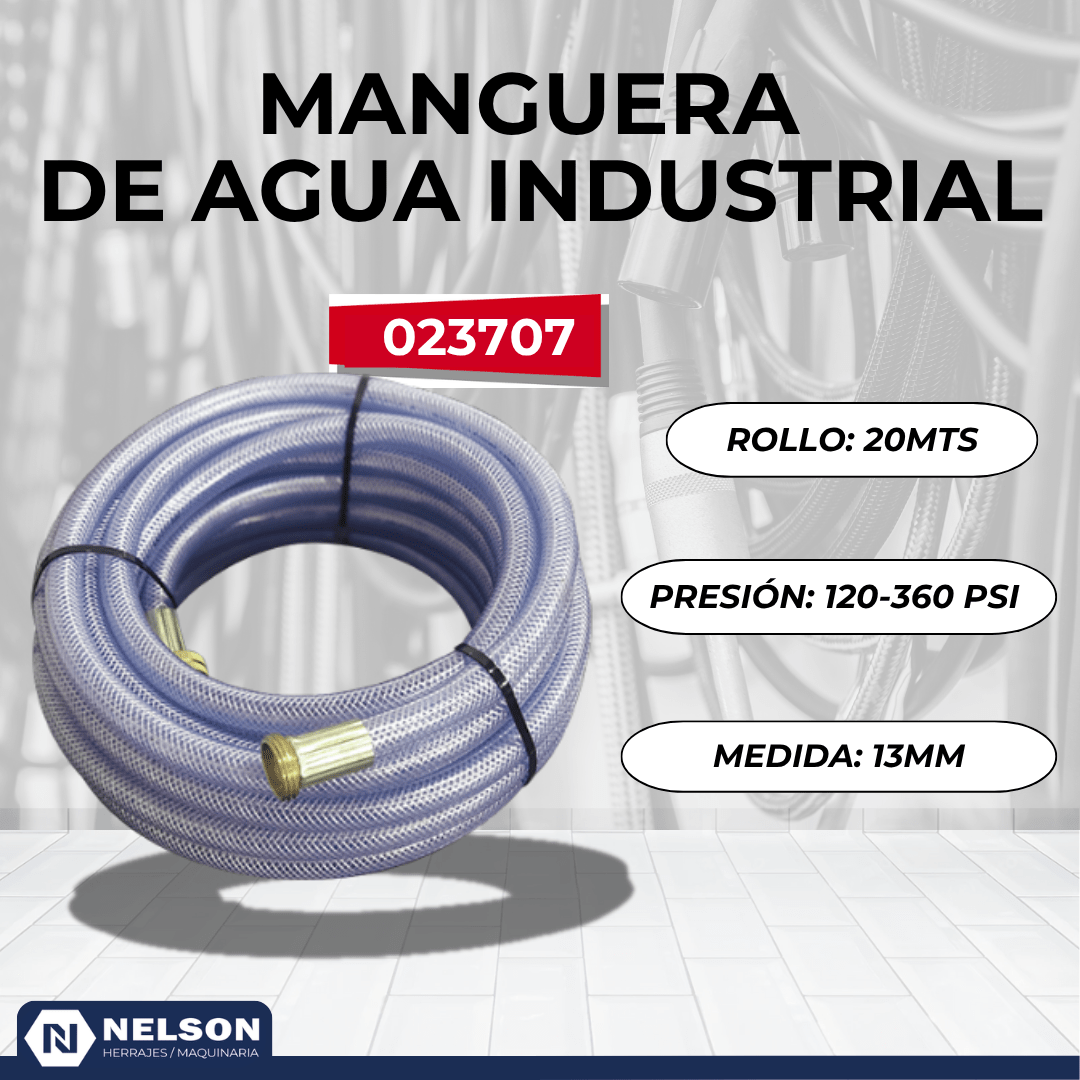 MANGUERA AGUA 13MM TRANS R20MT (120-360PSI) NELSON