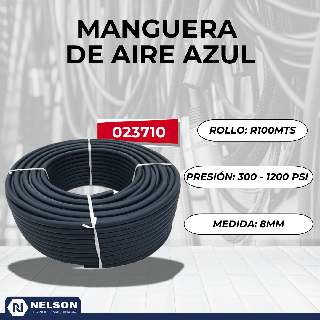 MANGUERA AIRE 8MM AZUL 100MT (300-1200PSI) NELSON