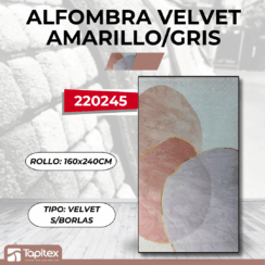 ALFOMBRA VELVET #7 S/BORLAS AZUL/ROSA 160X240CM 900GSQM