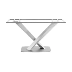 BASE COMEDOR YY-C011 ACERO PLATA 73X119X50CM