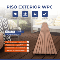 PISO EXTERIOR WPC MAPLE MA