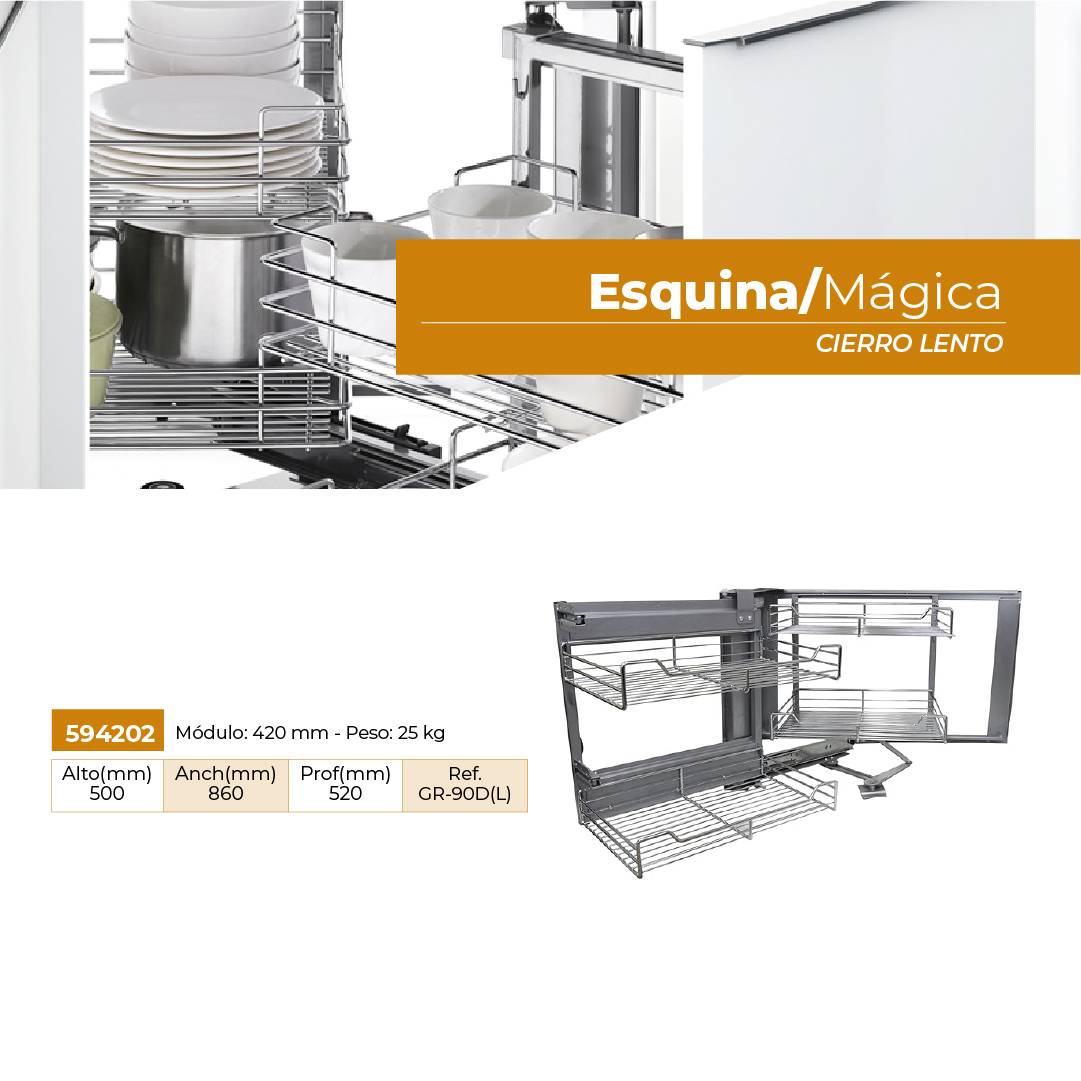 ESQUINA MAGICA CIERRE LENTO IZQUIERDO